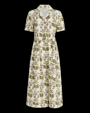 Dresses | Emporio Sirenuse Claudia Dress in Persian Botanic Print Ivory