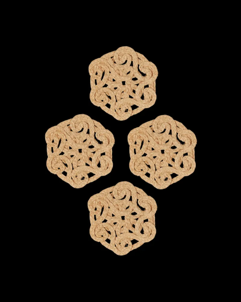 Placemats & Coasters | Emporio Sirenuse Coasters - Set of 4 Natural