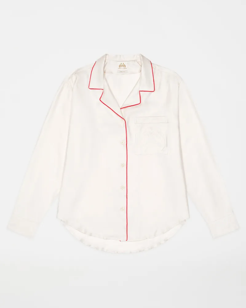 Matching Sets | Blouses & Tops | Emporio Sirenuse Comme Si x Le Sirenuse La Shirt Classica PIPEDCHAMPAGNE