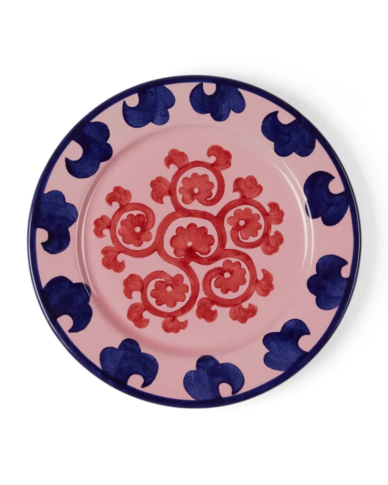 Suzani | Charger Plates | Emporio Sirenuse Flower Charger Plate PinkBlueRed