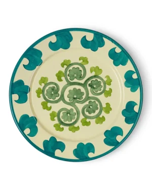 Suzani | Charger Plates | Emporio Sirenuse Flower Charger Plate YellowGreen