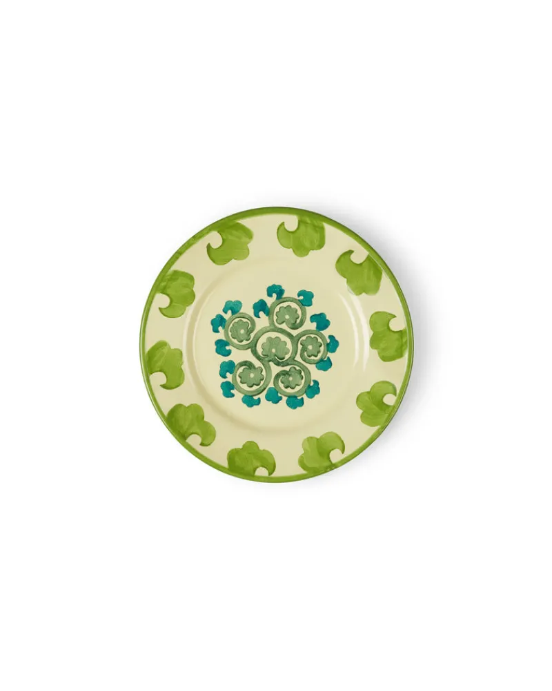 Suzani | Dessert Plates | Emporio Sirenuse Flower Dessert Plate PinkBlueRed