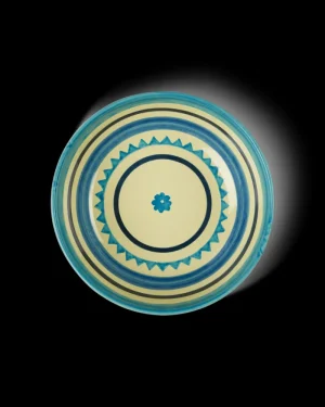 Suzani | Bowls | Emporio Sirenuse Flower Large Bowl YellowTurquoise