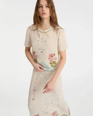 Matching Sets | Blouses & Tops | Emporio Sirenuse Gabrielle Top in Indian Rose Print White