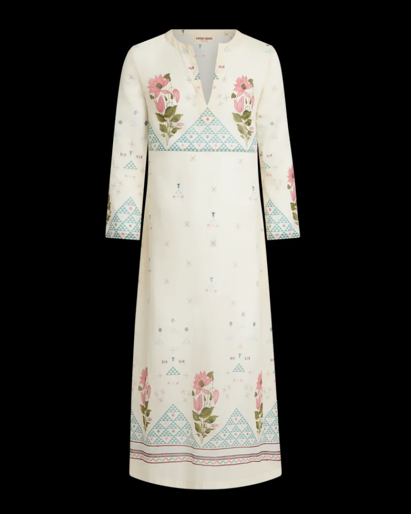 Caftans | Emporio Sirenuse Giada Caftan in Indian Rose Print White