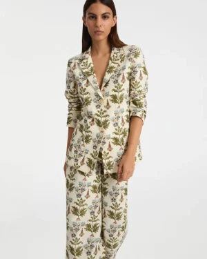 Matching Sets | Blouses & Tops | Emporio Sirenuse Grace Jacket in Persian Botanic Print Ivory