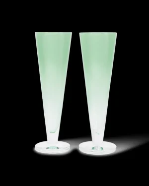 Flutes | Emporio Sirenuse Gradient Champagne Flute Set of 2 Green