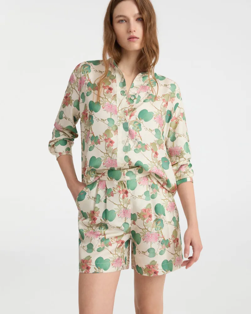 Matching Sets | Blouses & Tops | Emporio Sirenuse Kelsy Shirt in Dragonfly Print White