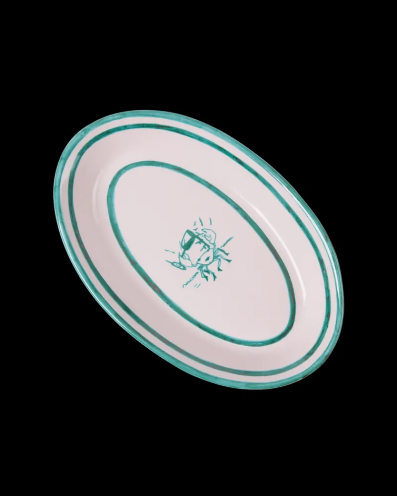 By The Pool - New Home Collection | Serving Plates | Emporio Sirenuse Large Crab Serving Plate Pink