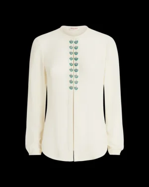 Blouses & Tops | Emporio Sirenuse Lauren Blouse with Embroidery Beads Ivory