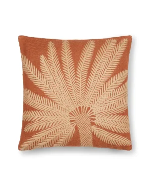 Pillow Cases | Emporio Sirenuse Palm Cushion Cover Terracotta