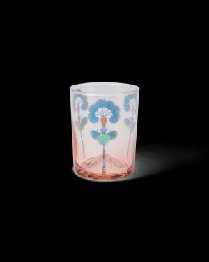 Tumblers | Emporio Sirenuse Palm Tumbler Glass Pink