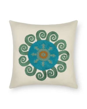 Pillow Cases | Emporio Sirenuse Sun Cushion Cover Green