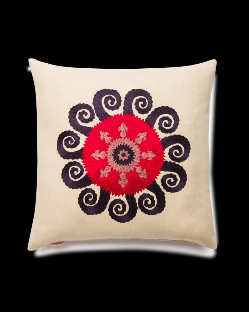 Pillow Cases | Emporio Sirenuse Sun Cushion Cover Red