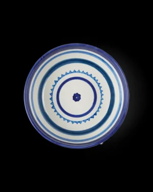 Suzani | Bowls | Emporio Sirenuse Sun Large Bowl WhiteBlue